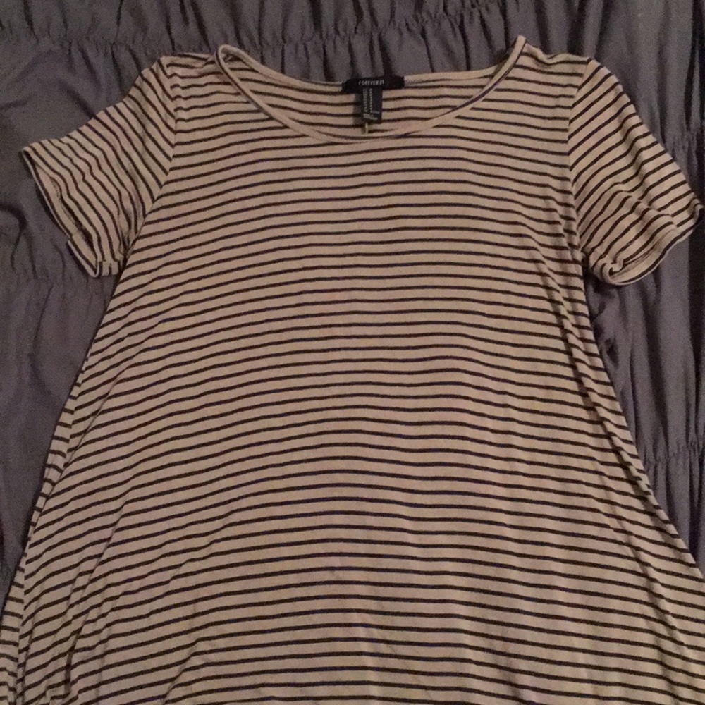 striped flowy shirt